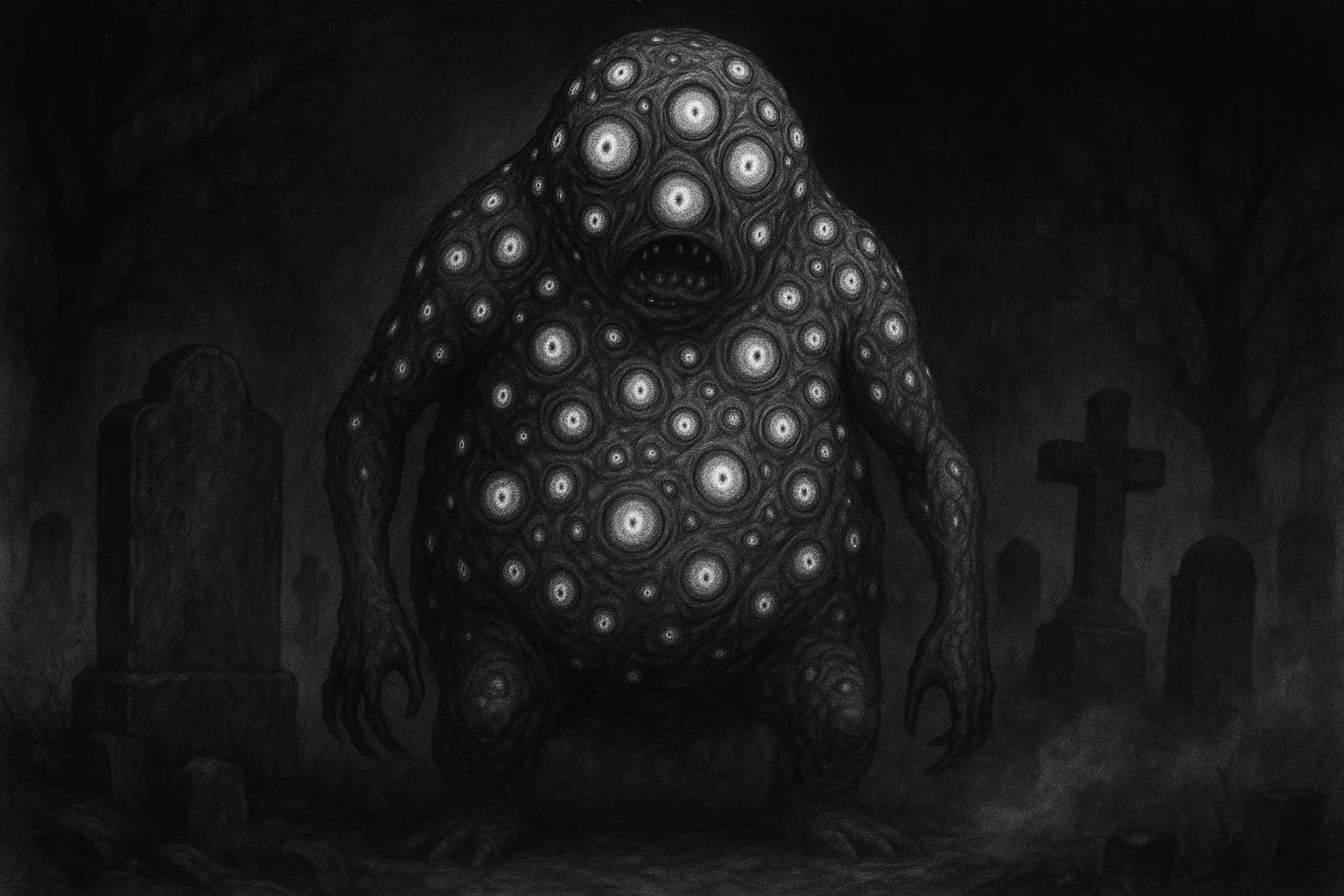 Hyakume yokai monster