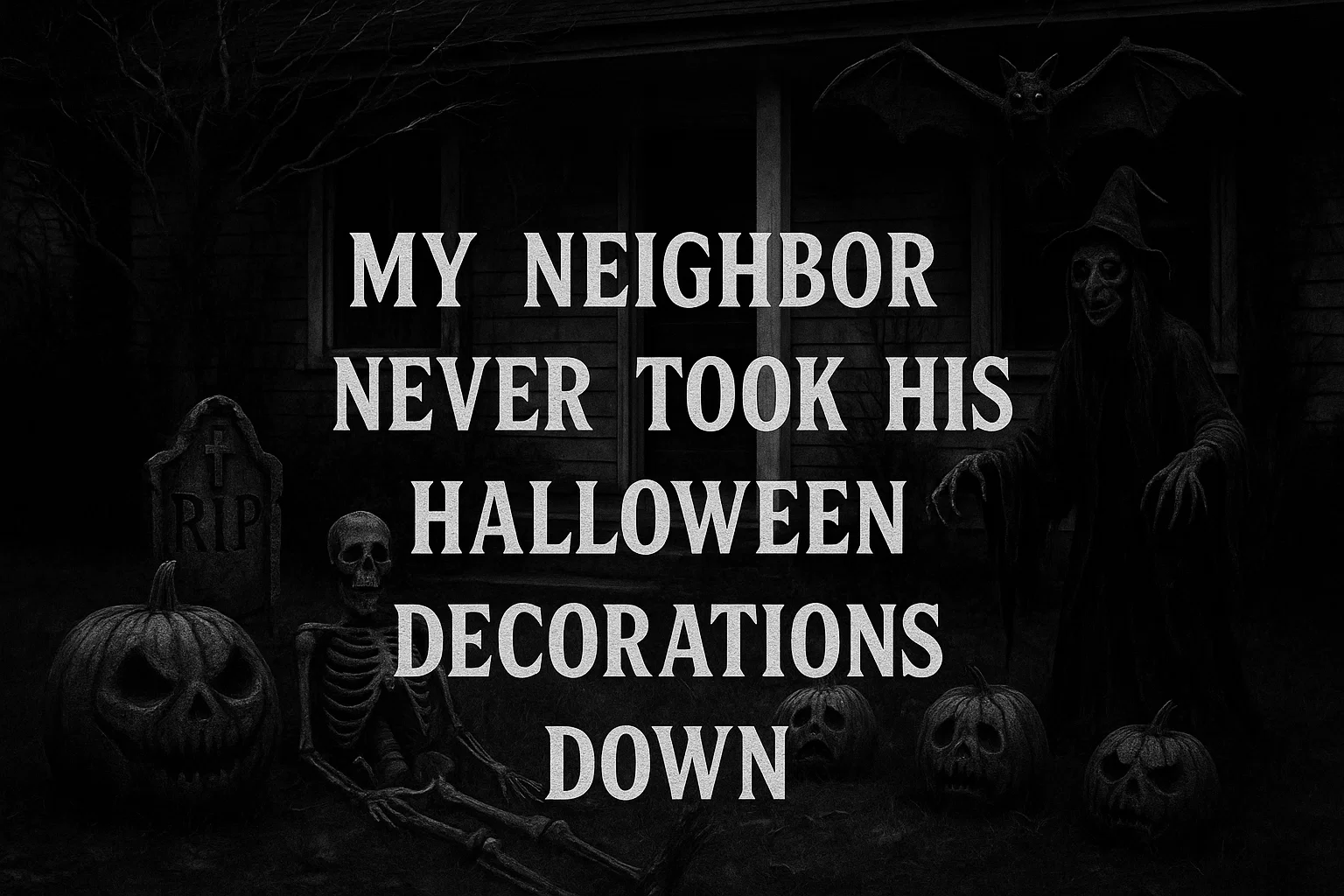 My Neighbor Never Took His Halloween Decorations Down