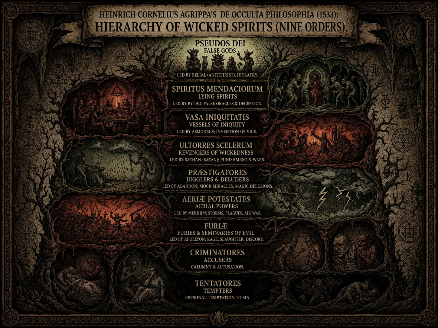 Heinrich Cornelius Agrippa's De Occulta Philosophia classification of demons
