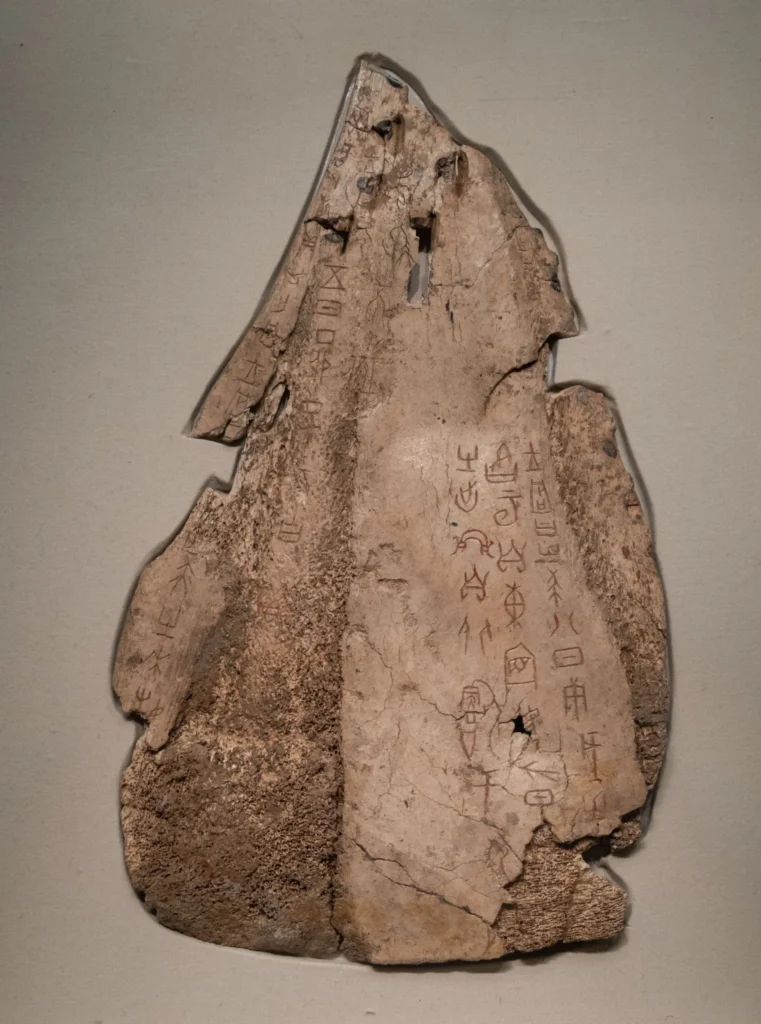 Shang-Dynasty-oracle-bone A historic Shang Dynasty oracle bone used for pyromanic ritual inquiry