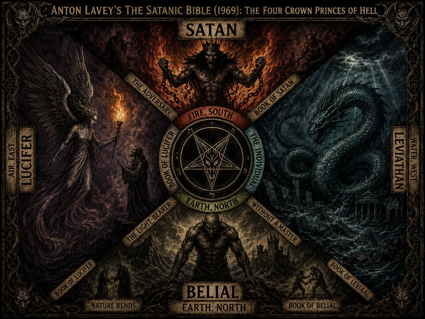 The Satanic Bible hierarchy of hell
